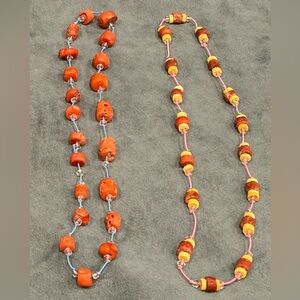 Pair of 100% Recycled Bead Necklaces